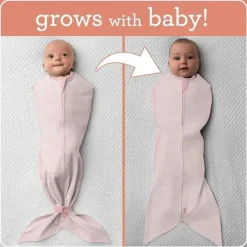 Summer Infant Swaddles & Wearable Blankets*- SwaddleMe Room to Grow Pod, 0-6 Months, 1-Pack, Heathered Pink