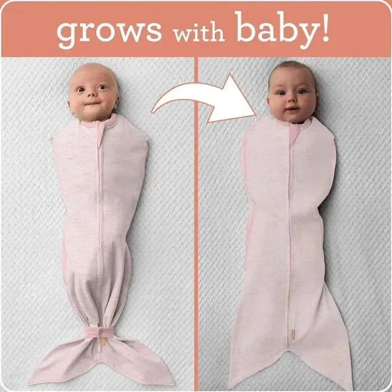 Summer Infant Swaddles & Wearable Blankets*- SwaddleMe Room to Grow Pod, 0-6 Months, 1-Pack, Heathered Pink