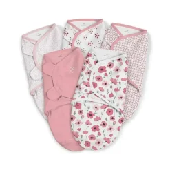 Summer Infant Swaddles & Wearable Blankets*- Swaddleme Original Swaddle 5-Pk, Floral Girl (Small)