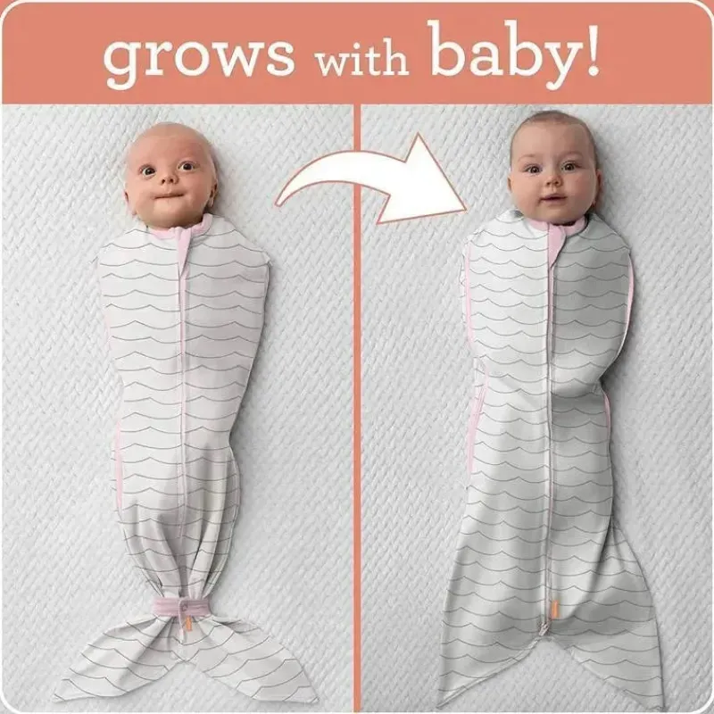 Summer Infant Swaddles & Wearable Blankets*- SwaddleMe Room to Grow Pod, 0-6 Months, 1-Pack, Pink Waves