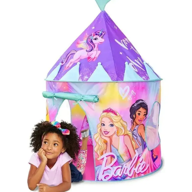 Sunny Days Entertainment,LLC Barbie*Sunny Days - Barbie Pop Up Castle Dreamtopia Pink Princess Play Tent