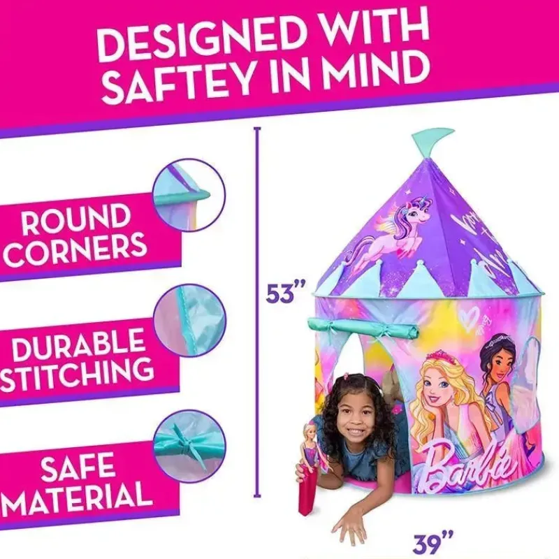 Sunny Days Entertainment,LLC Barbie*Sunny Days - Barbie Pop Up Castle Dreamtopia Pink Princess Play Tent