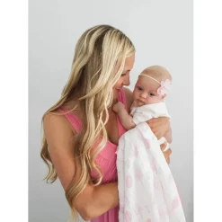 Swaddle Designs Swaddles & Wearable Blankets*- Blue French Dots Muslin Swaddle Blanket