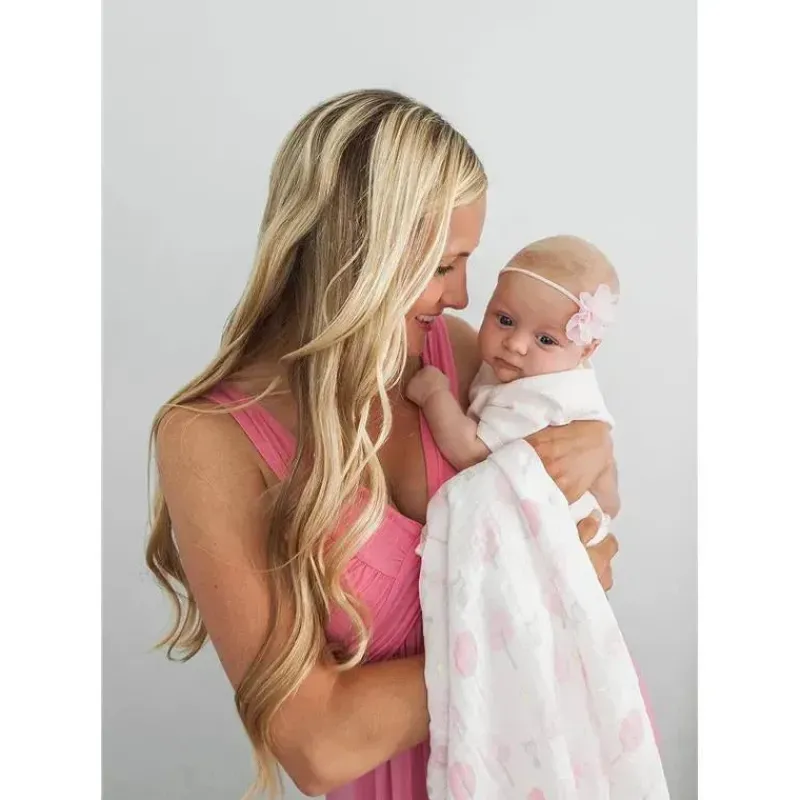 Swaddle Designs Swaddles & Wearable Blankets*- Blue French Dots Muslin Swaddle Blanket