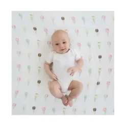 Swaddle Designs Swaddles & Wearable Blankets*- Marquisette Swaddle Blanket, Watercolor Ice Cream Cones