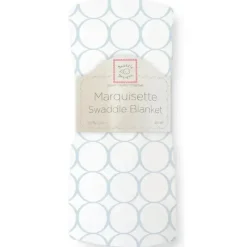 Swaddle Designs Swaddles & Wearable Blankets*- Pastel Blue Mod Circles Marquisette Swaddle Blanket