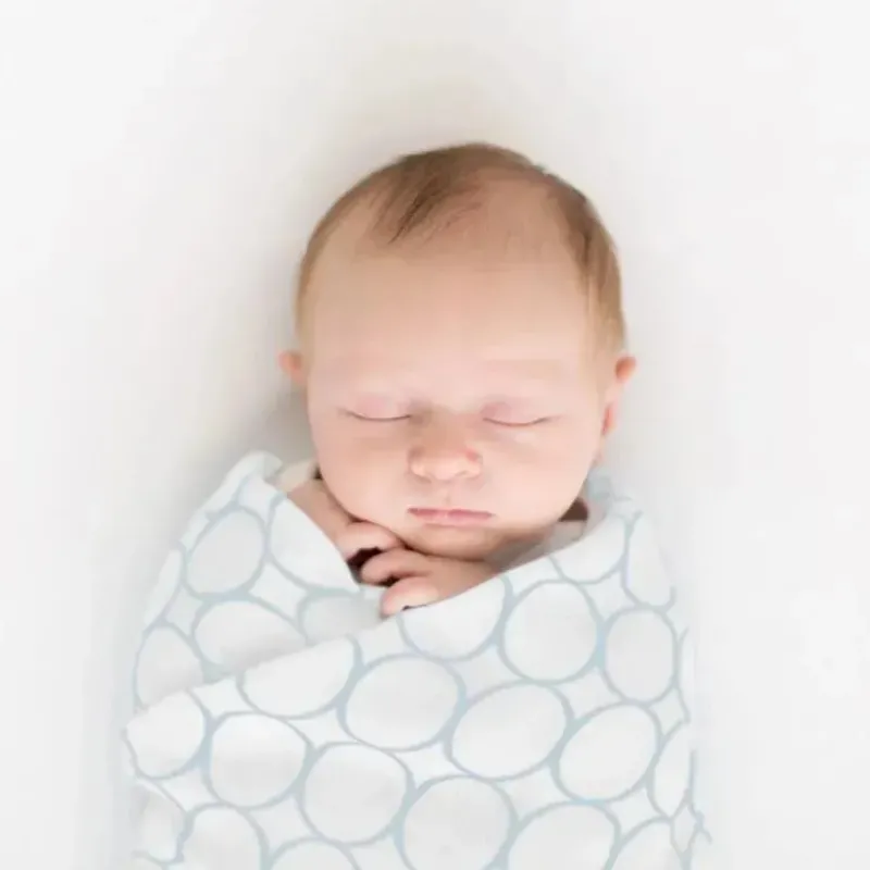 Swaddle Designs Swaddles & Wearable Blankets*- Pastel Blue Mod Circles Marquisette Swaddle Blanket