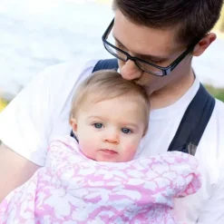 Swaddle Designs Swaddles & Wearable Blankets*- Pastel Pink Stripes Marquisette Swaddle Blanket