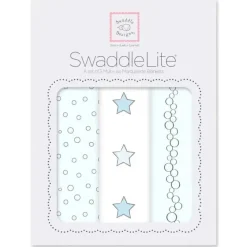 Swaddle Designs Swaddles & Wearable Blankets*- 3Pk Bubble Dots, Stars, Champagne Marquisette Swaddles
