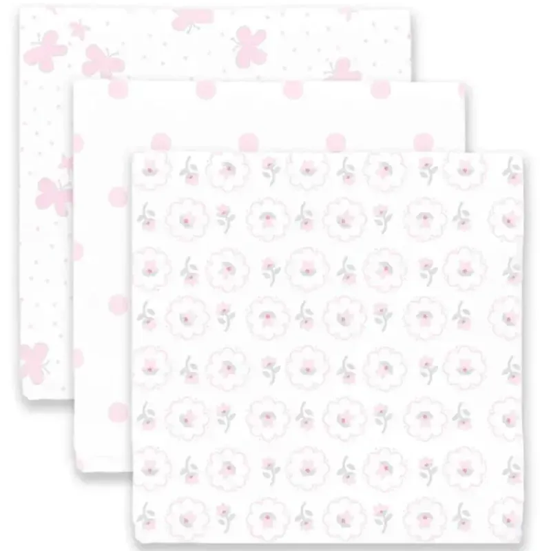 Swaddle Designs Swaddles & Wearable Blankets*- 3Pk Muslin Swaddle Blankets, Butterflies & Posies