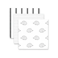 Swaddle Designs Swaddles & Wearable Blankets*- 3Pk Muslin Swaddle Blankets, Hedgehog & Bumpkin