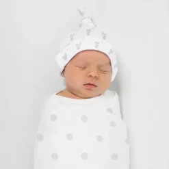Swaddle Designs Swaddles & Wearable Blankets*- Sterling French Dots Muslin Swaddle Blanket