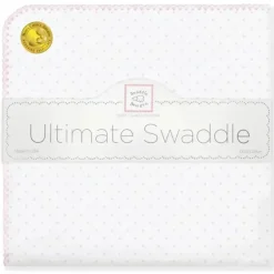 Swaddle Designs Swaddles & Wearable Blankets*- Ultimate Swaddle Blanket, Polka Dots, Pastel Pink