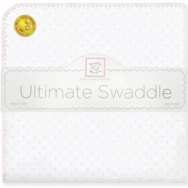 Swaddle Designs Swaddles & Wearable Blankets*- Ultimate Swaddle Blanket, Polka Dots, Pastel Pink