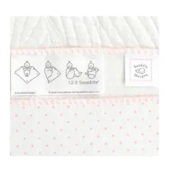 Swaddle Designs Swaddles & Wearable Blankets*- Ultimate Swaddle Blanket, Pastel Pink & Sterling Dots