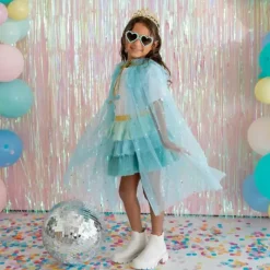 Sweet Wink Baby Coats, Sweaters & Jackets*- Aqua Star Cape Kids Dress Up