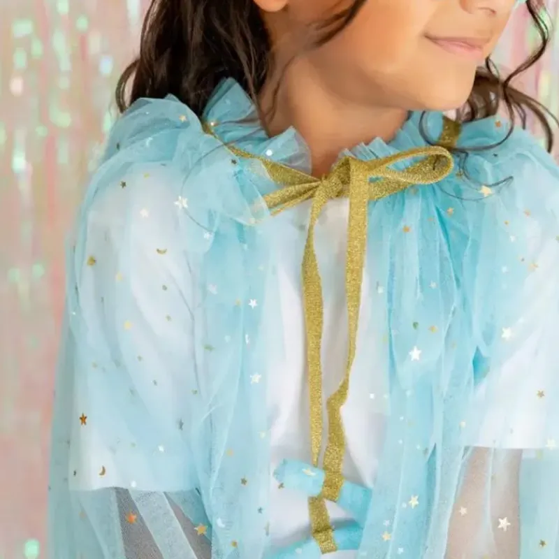 Sweet Wink Baby Coats, Sweaters & Jackets*- Aqua Star Cape Kids Dress Up