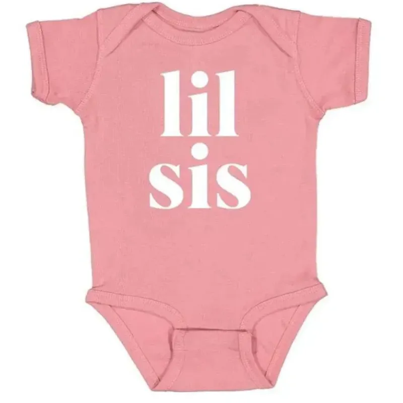 Sweet Wink Baby Onesies & Bodysuits*- Baby Girl Lil Sis Short Sleeve Bodysuit
