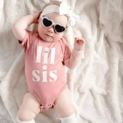 Sweet Wink Baby Onesies & Bodysuits*- Baby Girl Lil Sis Short Sleeve Bodysuit