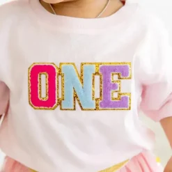 Sweet Wink Baby Tops|Birthday Party*- First Birthday Patch Short Sleeve T-Shirt Kids Birthday