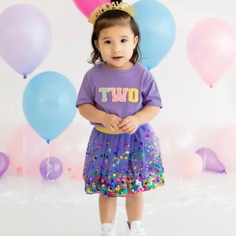 Sweet Wink Birthday Party*- Kids Second Birthday Patch Short Sleeve T-Shirt