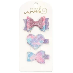 Sweet Wink Baby Hair Accessories*- Kids Summer Clip Set Mermaid Shimmer