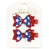 Sweet Wink Baby Hair Accessories*- Kids 4Th Of July Hair Clips Flag Bow Clip Set