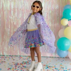 Sweet Wink Baby Coats, Sweaters & Jackets*- Lavender Confetti Cape Kids Dress Up