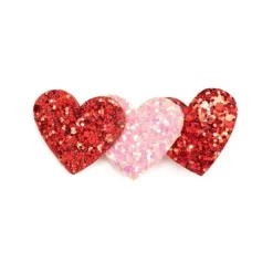Sweet Wink Baby Hair Accessories*- Pink And Red Glitter Hearts Clip