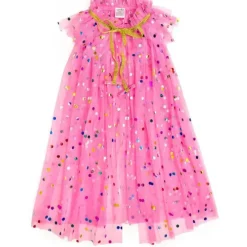 Sweet Wink Baby Coats, Sweaters & Jackets*- Raspberry Confetti Cape Kids Dress Up Cape