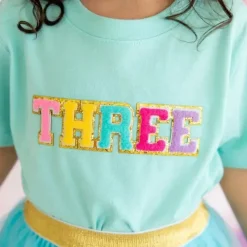 Sweet Wink Baby Tops|Birthday Party*- Third Birthday Patch Short Sleeve T-Shirt Kids Birthday