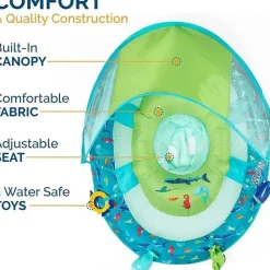 Swimways Life Vests & Floats*- Sun Canopy Inflatable Infant Spring Float, Splash N Play