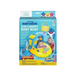 Swimways Baby Shark|Life Vests & Floats*Pinkfong Baby Shark Sun Canopy Baby Boat with Music