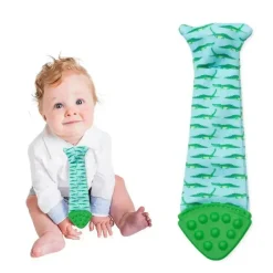 Tasty Tie Toys For 0-12 Months|Gift For Baby*- Teething Bib Tie, Gator