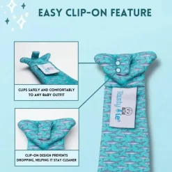 Tasty Tie Toys For 0-12 Months|Gift For Baby*- Teething Bib Tie, USA Flag