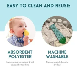 Tasty Tie Toys For 0-12 Months|Gift For Baby*-Teething Bib Tie, Seersucker