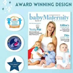 Tasty Tie Toys For 0-12 Months|Gift For Baby*-Teething Bib Tie, Seersucker