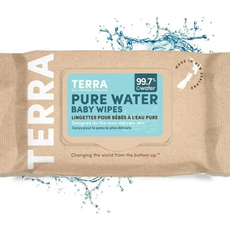 Terra Baby Organic|Wipes & Warmers*Terra - 70Ct Bamboo Pure Water Baby Wipes