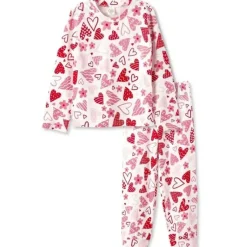 Tesa Babe Baby Sleepwear*- Girl's Valentine Hearts Bamboo Pajama Set
