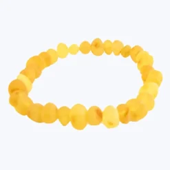 The Amber Monkey Amber Necklaces*- 7-8 inch Baltic Amber Raw Lemon Stretch Bracelet