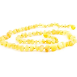Amber Monkey Amber Necklaces*The - Baroque Baltic Amber 17-18 inch Necklace, Raw Lemon