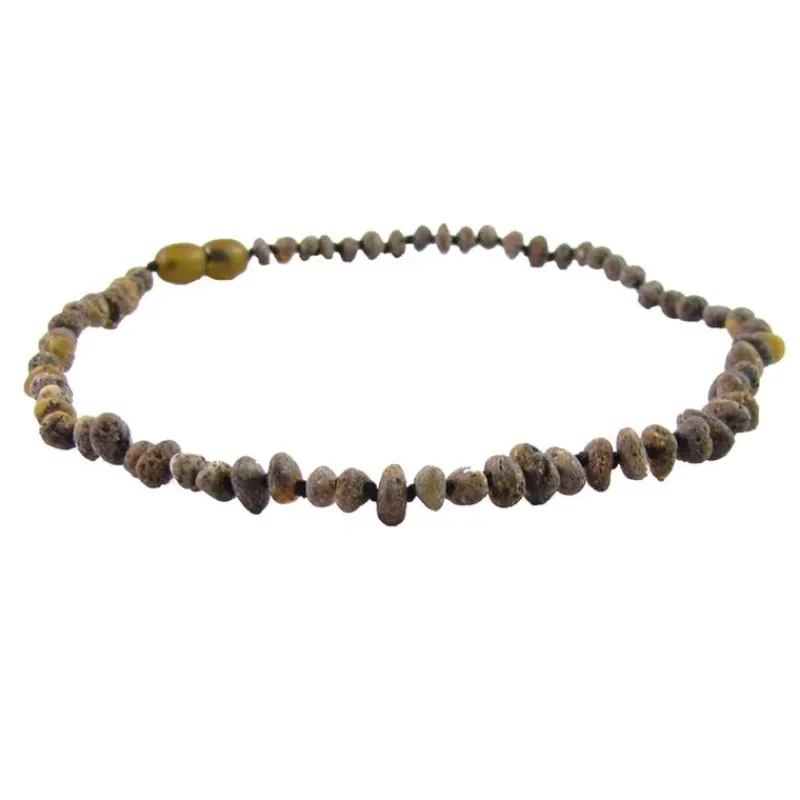 The Amber Monkey Amber Necklaces*- Baroque Baltic Amber 12-13 inch Necklace, Raw Olive POP