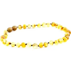 The Amber Monkey Amber Necklaces*- Baroque 10-11 Inch Necklace, Raw Pear POP