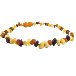 Amber Monkey Amber Necklaces*The - Baroque Baltic Amber 12-13 inch Necklace, Raw Multi POP