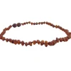The Amber Monkey Amber Necklaces*- Baroque Baltic Amber 10-11 inch Necklace, Raw Chestnut POP