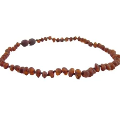 The Amber Monkey Amber Necklaces*- Baroque Baltic Amber 10-11 inch Necklace, Raw Chestnut POP