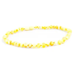 The Amber Monkey Amber Necklaces*- Polished Baroque Baltic Amber 10-11 inch Necklace, Milk POP