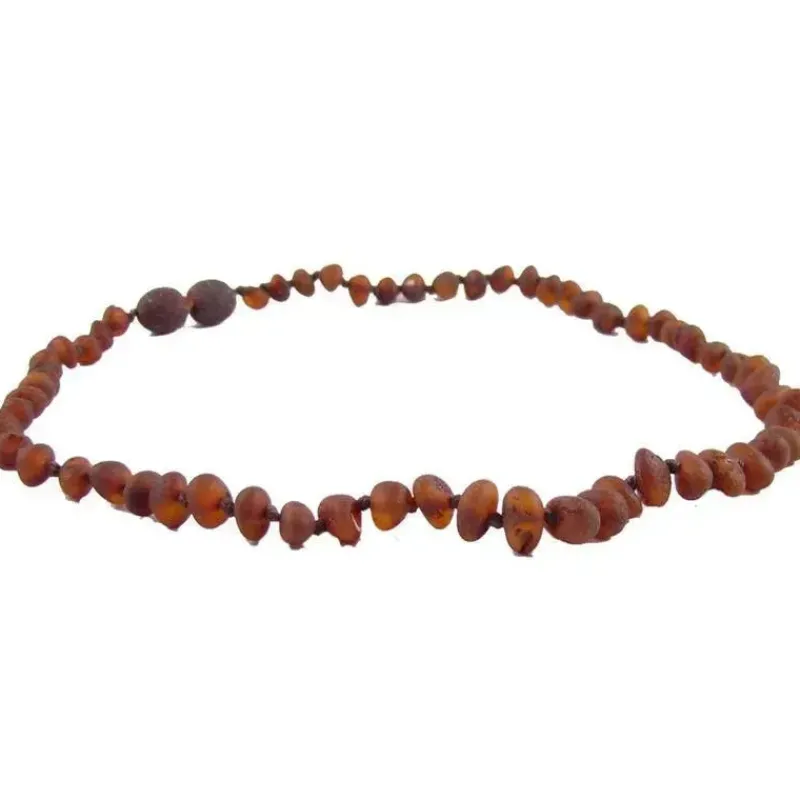 The Amber Monkey Amber Necklaces*Baroque 10-11 Inch Necklace, Raw Chestnut Pop