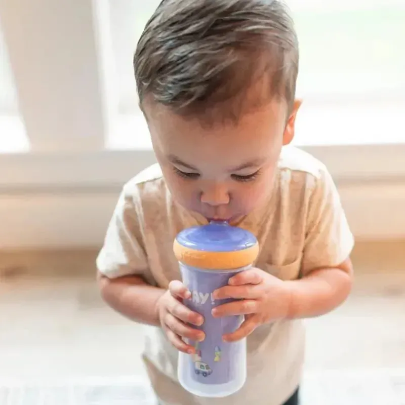 The First Years Straw, Sippy & Training Cups|Dishes, Utensils & Food Containers*- Bluey Kids Insulated Straw Cup, 2Pk