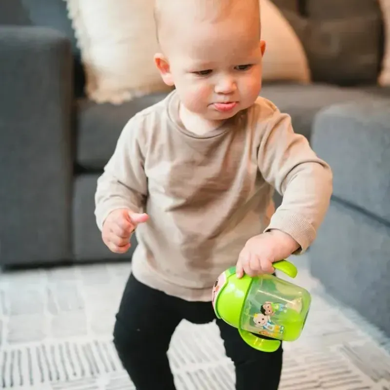 The First Years Cocomelon|Straw, Sippy & Training Cups*- Cocomelon Weighted Straw Trainer Cup, 7 Oz
